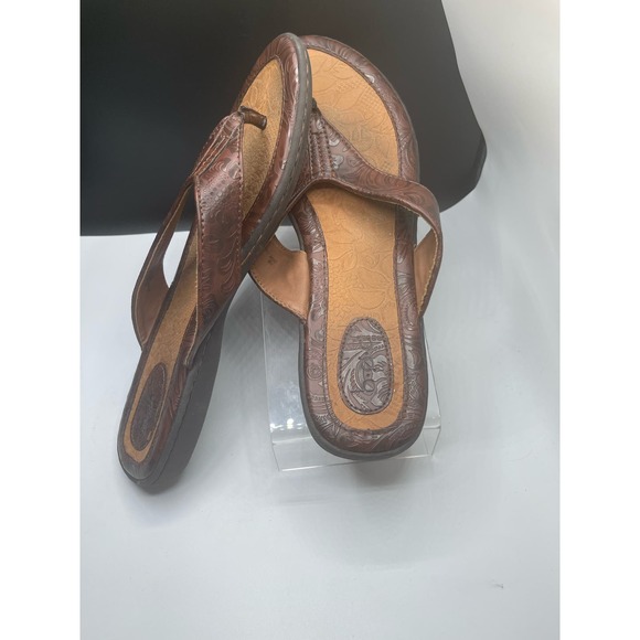 Born BOC Ladies Leather Sandals Flip Flops size 11m - Picture 2 of 7